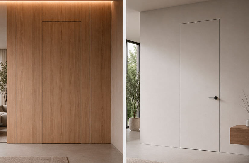 Diferencias entre puerta oculta y puerta enrasada